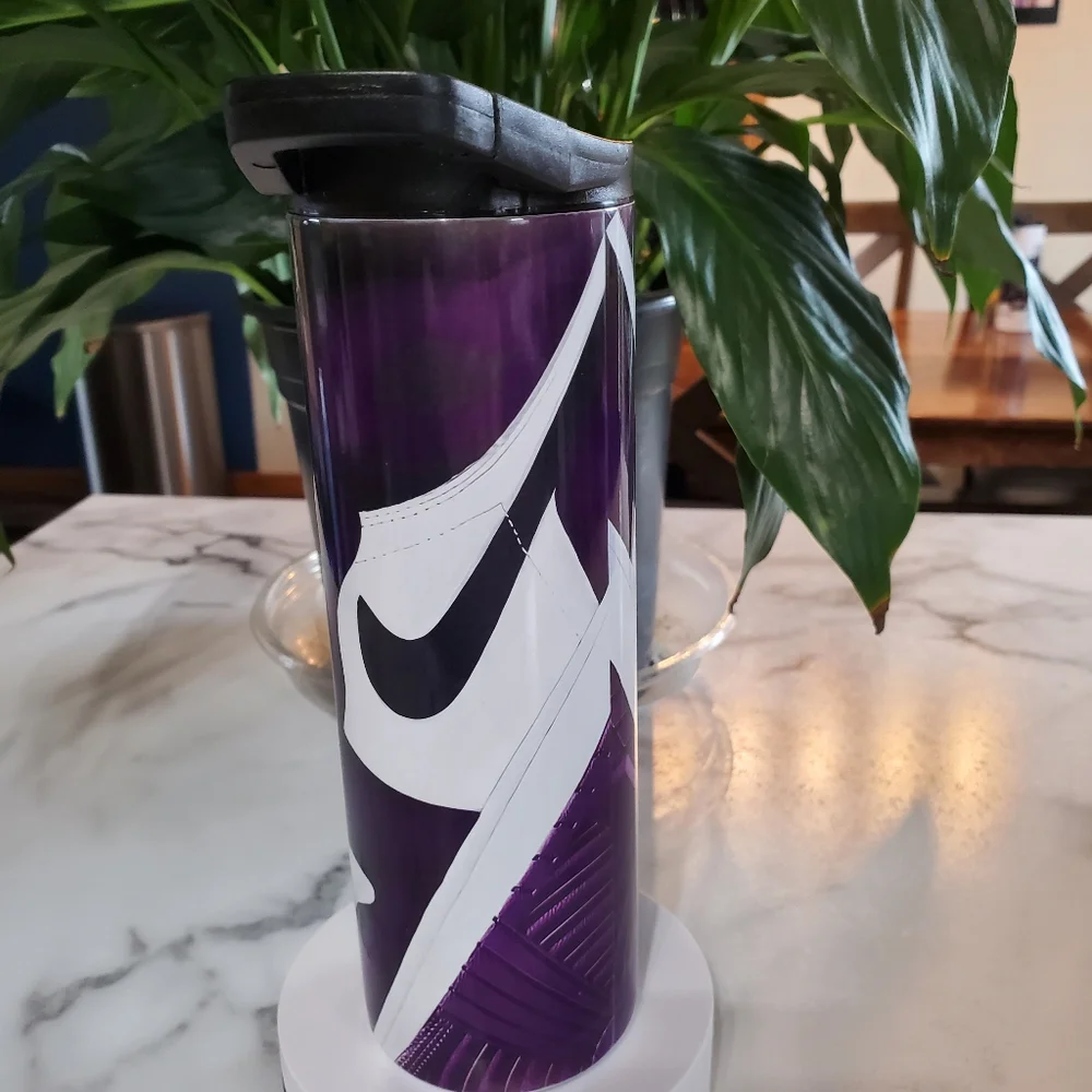 Purple NIKE Shoe  20oz Tumbler with duo lids 🎉sale